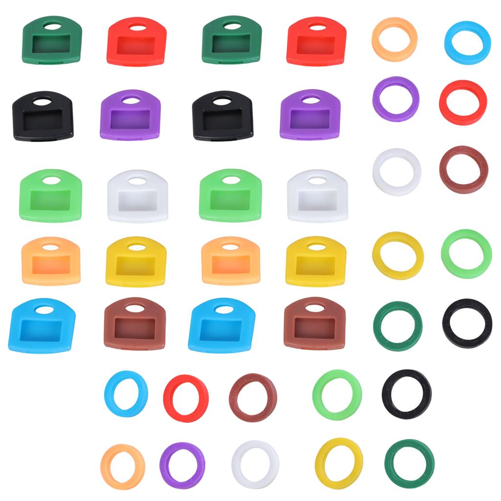 Colorful Silicone Key Caps Suitable For Easy Identification And Protective Of Front Door Key In Round And Square Styles