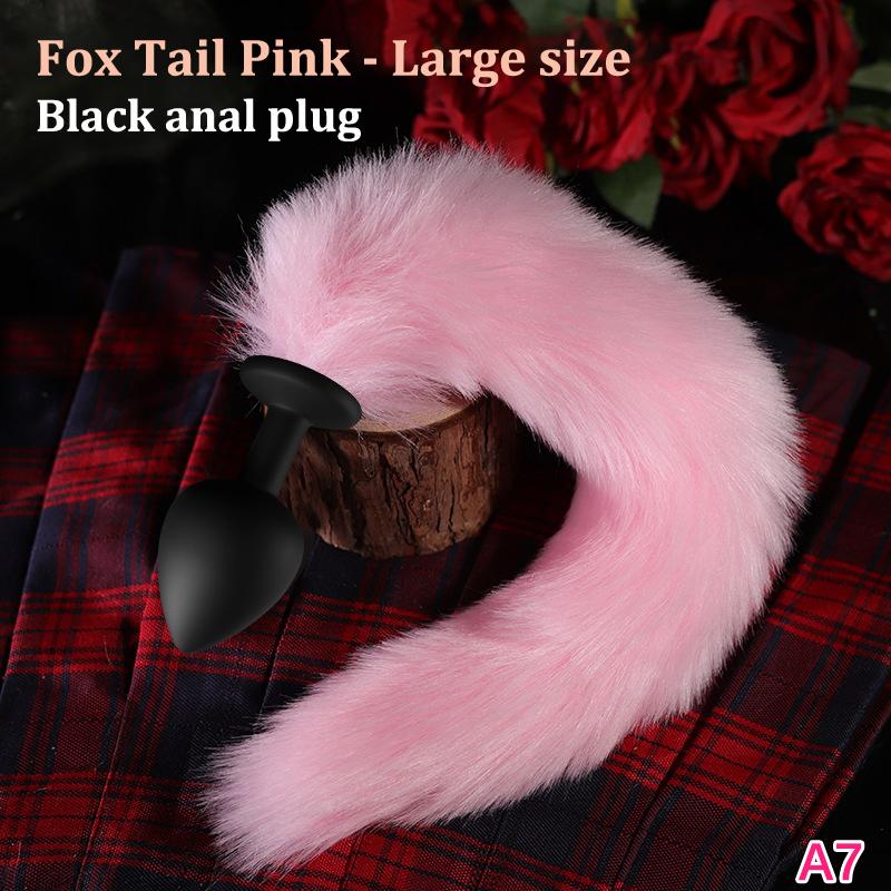 1Pc Sexy Fox Anal Plug Tail Silicone Butt Plug Dildos for Women Men Long Tail Cosplay Adult Sex Toy Game