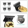Metal Texture Oily Hair Clipper Hair Salon Men's Electric Hair Clipper Digital Display Carving Push White Razor High Power Upgrade Battery Life