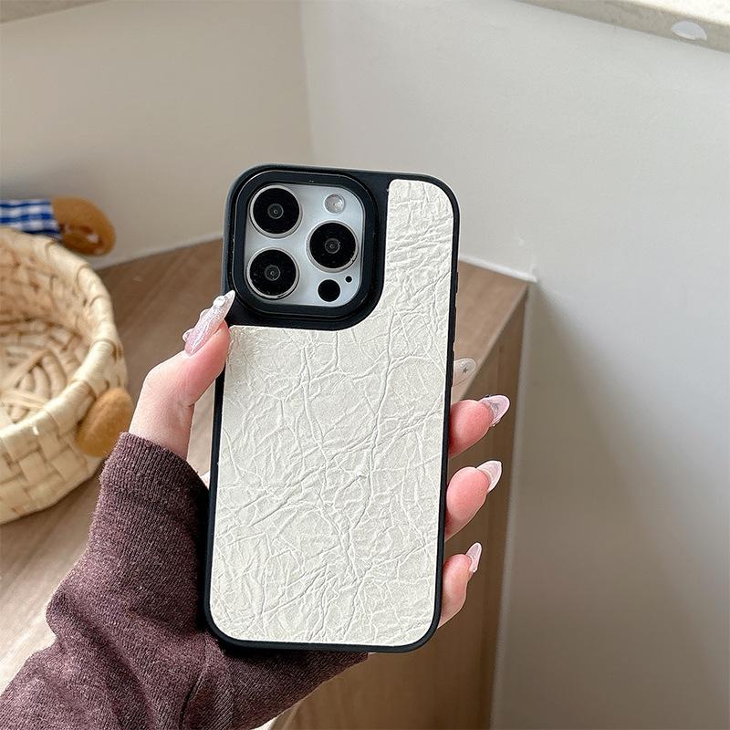 

Solid Color Mobile Phone Case Is Suitable For Apple 17Promax Solid Color Leather Iphone16 Light Luxury Protective Case 15. iPhone 17Promax
