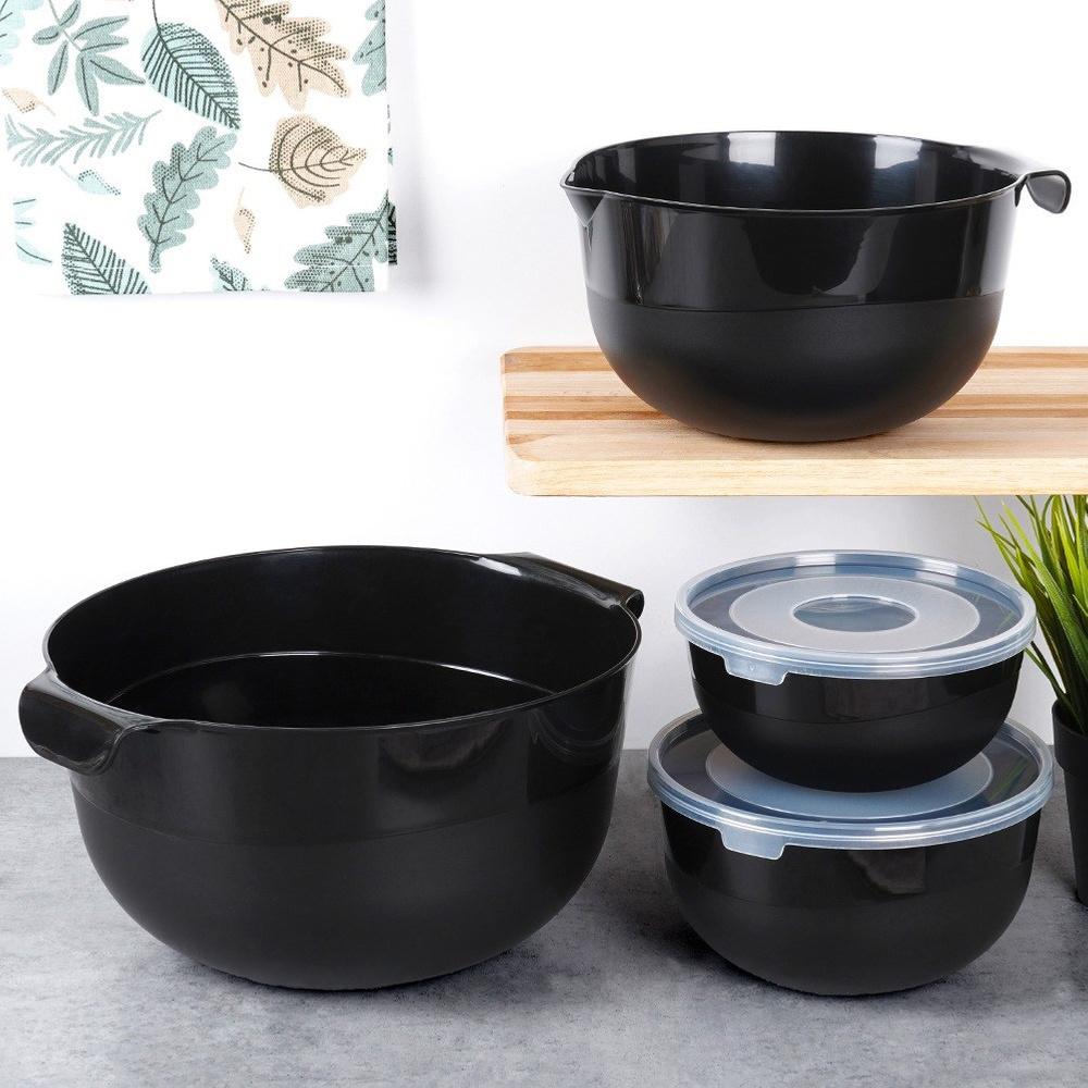 4x Kitchen Mixing Mixing Whipping Storage Bowl Set