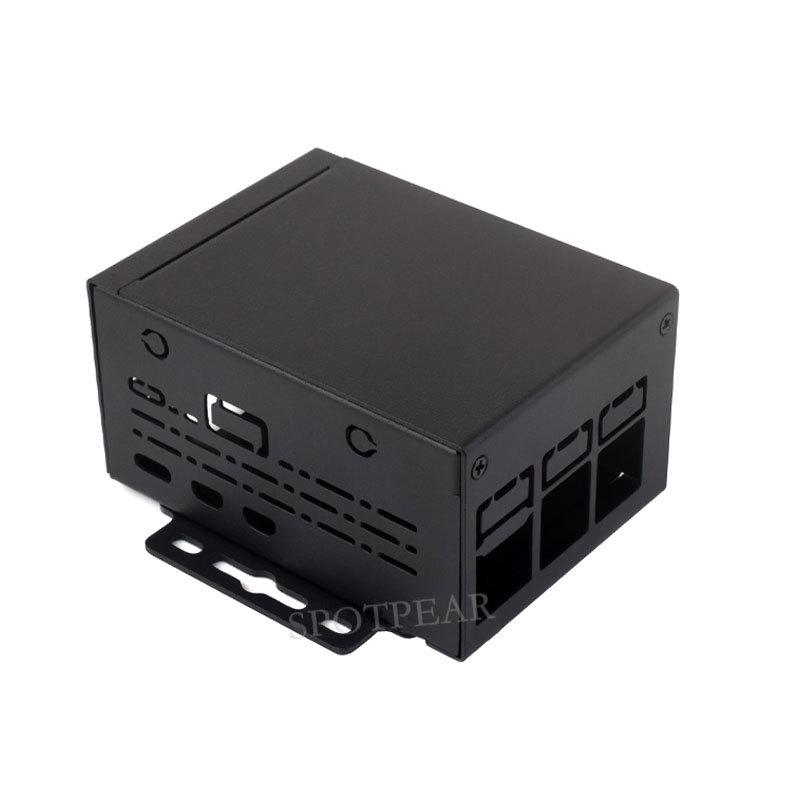 Industrial-Grade Metal Raspberry Pi 5 Case for Official Heat Sink, PCIe, PoE, and Modules