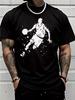 Men's Basketball T-Shirt Dribbling Splash Ink Graphic Sports Casual Tee Top