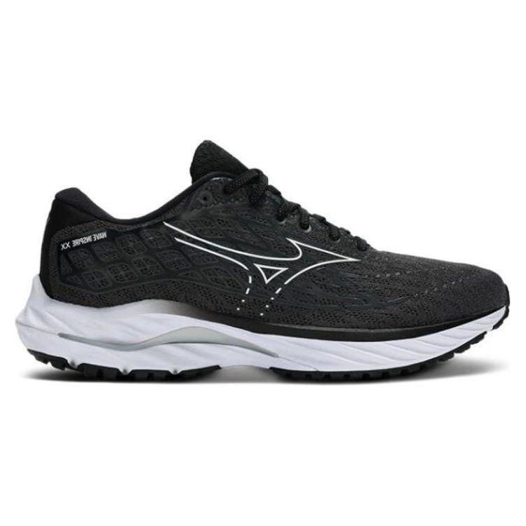 Mizuno Comfortable Shock Absorbing Durable Low Top Running Shoes Unisex Sneakers Black White J1GC244422