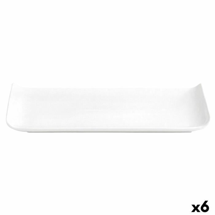 Farfurie Quid Chef Baguette Ceramică Alb (25 x 12 cm) (Pachet de 6x)