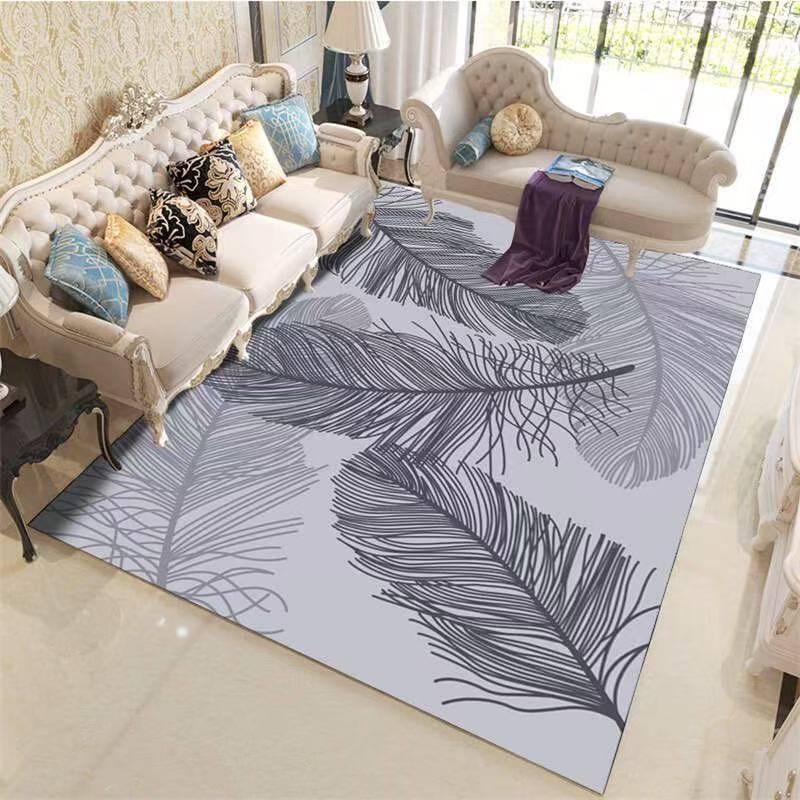 Light Luxury High-End Flannel Carpet Anti-Slip For Living Room Sofa Stain-Resistant Foot Mat For Bedroom Home Decoration