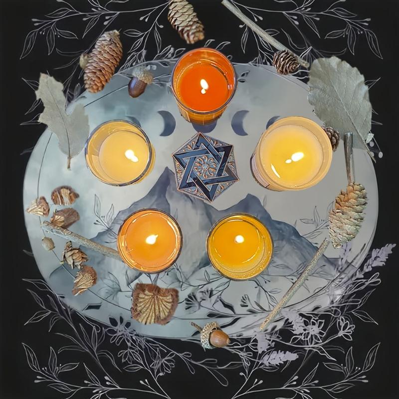 Tarot Tablecloth Moon Mountain Astrology Altars Cloth Divinations Card Table Cloth Tapestry Witchcrafts Supplies