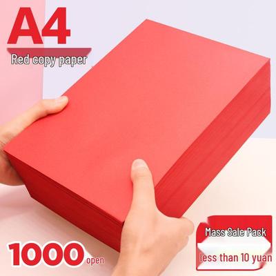 Red A4 and A5 Dark Red Paper, 80g and 70g Colored Copy Paper for Office Supplies