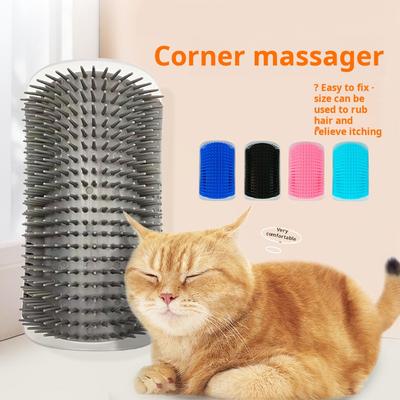 Cat Massage Brush Pet Supplies Self-combing Brush Pet Grooming Brush For Cats And Dogs Space-saving Design Wall Corner Suitable Durable Unique