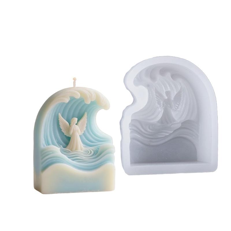 

Angel of Waves Silicone Candle Mold Heat Resistant Easy Demolding For Resin Casting Making Candle Soap Home Decoration 1
