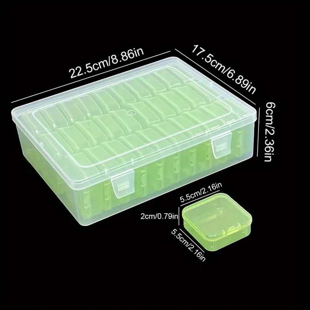 Clear Jewelry Organizer Box Bead Versatile Practical Storage Case with Lid Cover