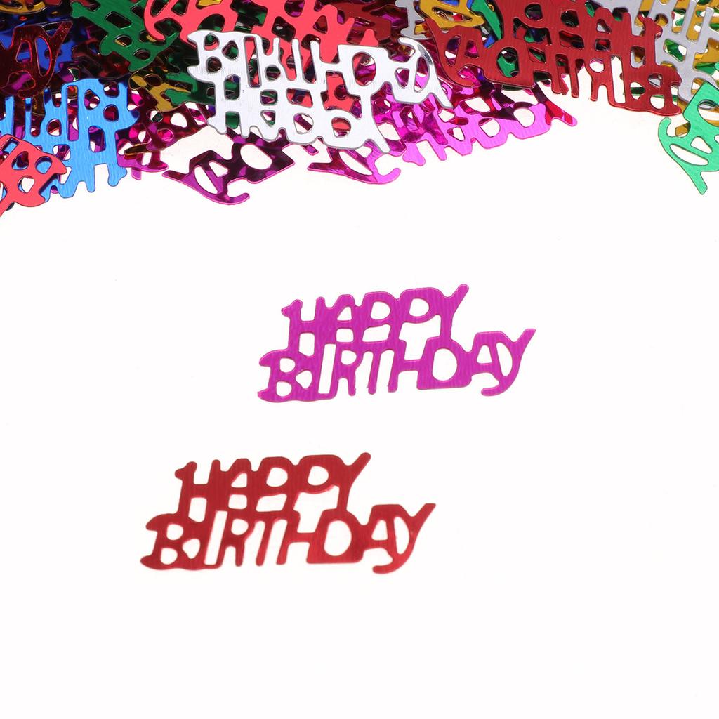 1 Pack 30G Decoration Happy Birthday Letters Design Colorful Table Decor Throwing Supplies Party Carpet Confetti For Birthday