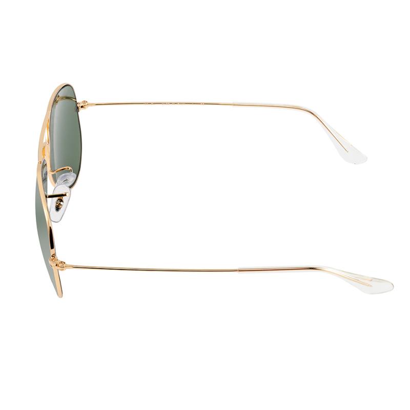 Ray Ban Aviator Frame Metal Sunglasses with Gold Frame and Green Lenses Unisex