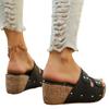 Large-sized Summer Women's Wedge Heels Fish-mouthed Thick-soled Shoes Riveted Sandals