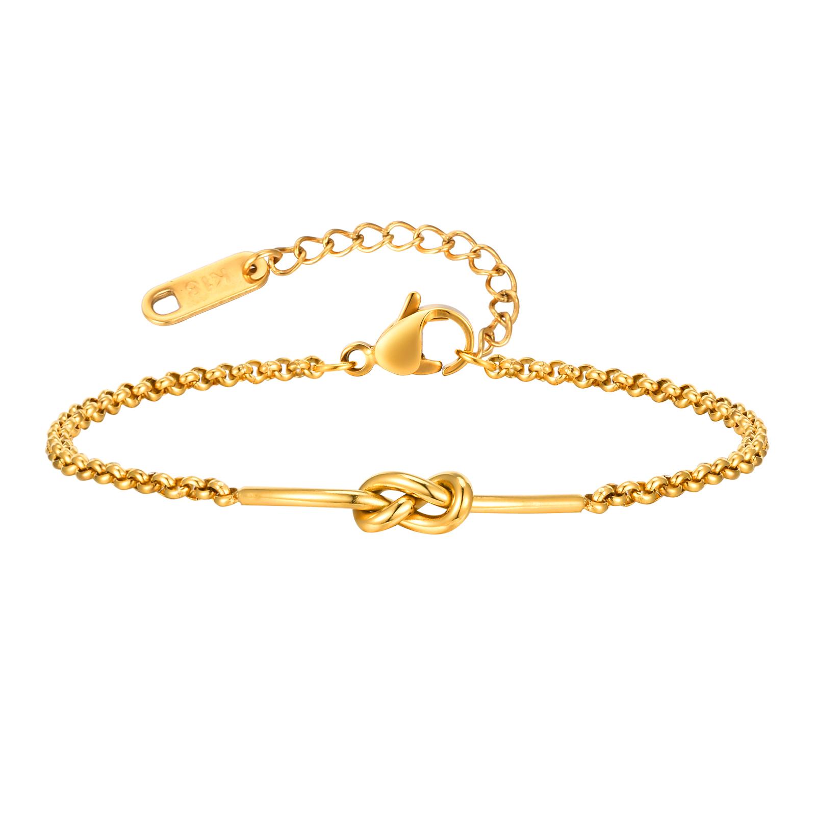

Vnox Stainless Steel Bracelets For Women,Infinity Symbolizing Eternal Love Knot With Cards,Fashion Jewelry Valentine s Day Gift
