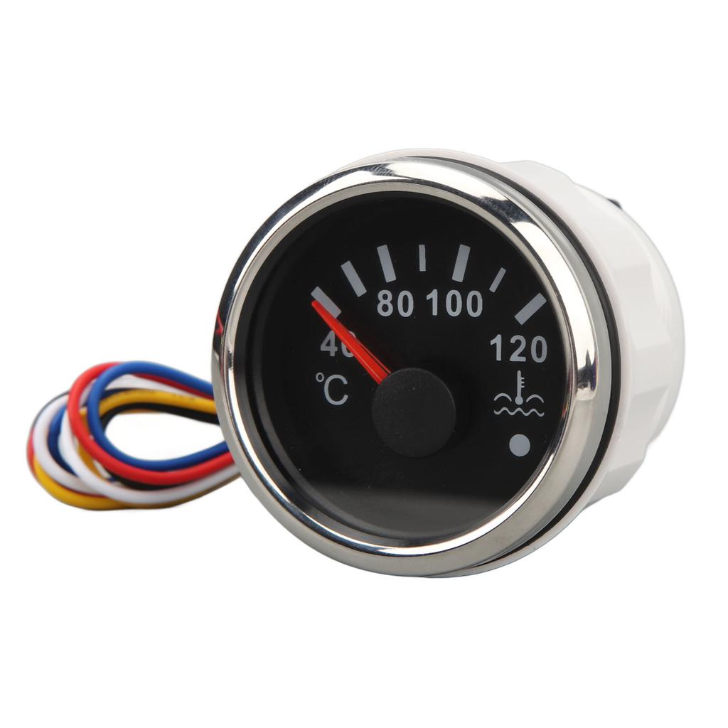52MM Water Temperature Gauge 40 To 120 Degrees C DC9 To 32V Pointer Water Temperature Meter with Backlight For RVs