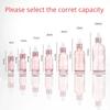 Flacons compte-gouttes rechargeables 5-100 ml avec couvercle rose, récipient cosmétique en verre rose, liquide d'aromathérapie pour pipette d'huile essentielle de massage