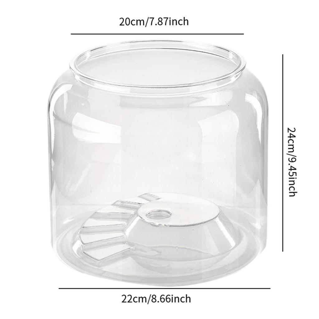 Transparenter Schildkröten-Aquarium-Schildkröten-Behälter mit abnehmbarem Deckel Schreibtisch-Dekoratives Terrarium-Behälter DIY Mikro-Landschafts-Fischbecken