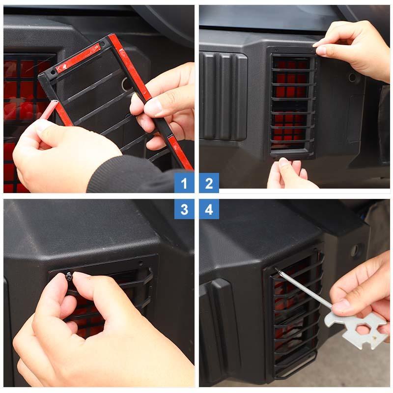 Car Front Bumper Daytime Running Light Rear Bumper Fog Lampshade Protecctive Decoration Stickers For Jetour Traveler  T2 2024 Up Exterior Accessories
