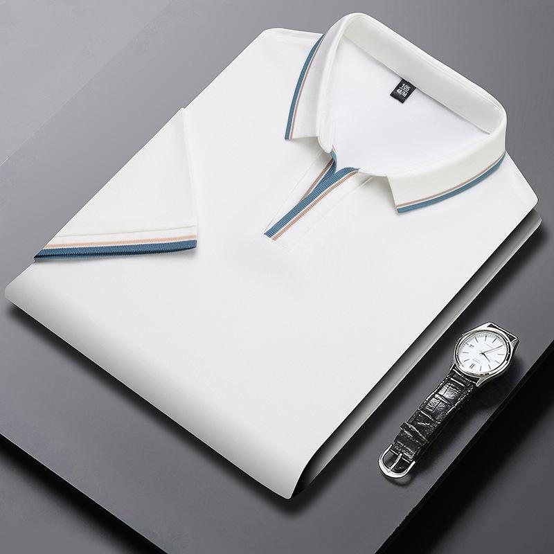 Sommer Neue Männer Junge und Mittleren Alters Schere Kragen Mode Casual Kurzarm T-shirt Polo Shirt Top Männer