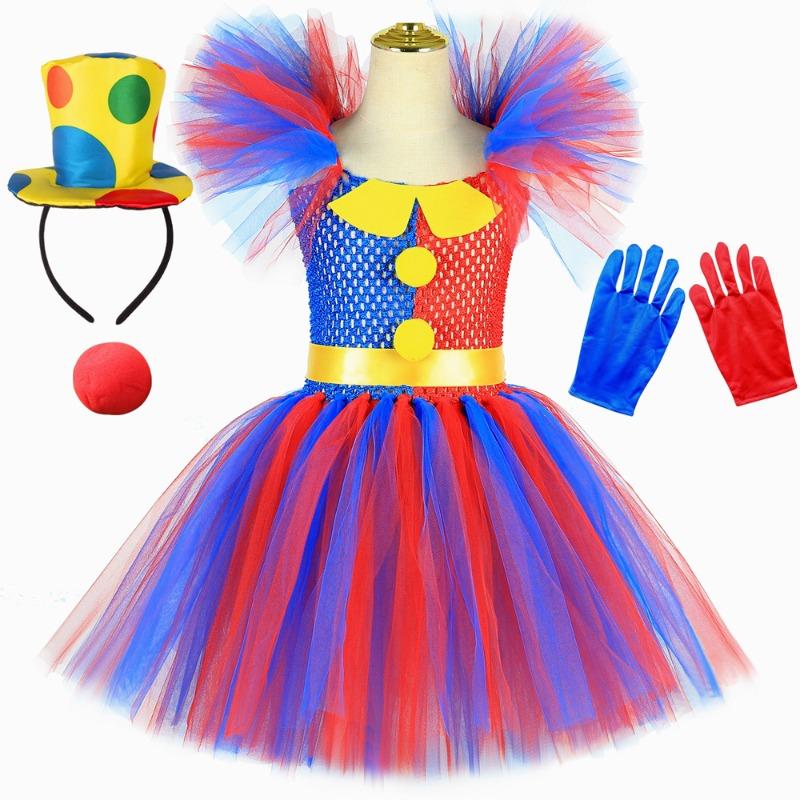 Der Erstaunliche Digitale Zirkus Caine Mädchenkleid Prinzessin Tutu Kostüm für Kinder Cosplay Party