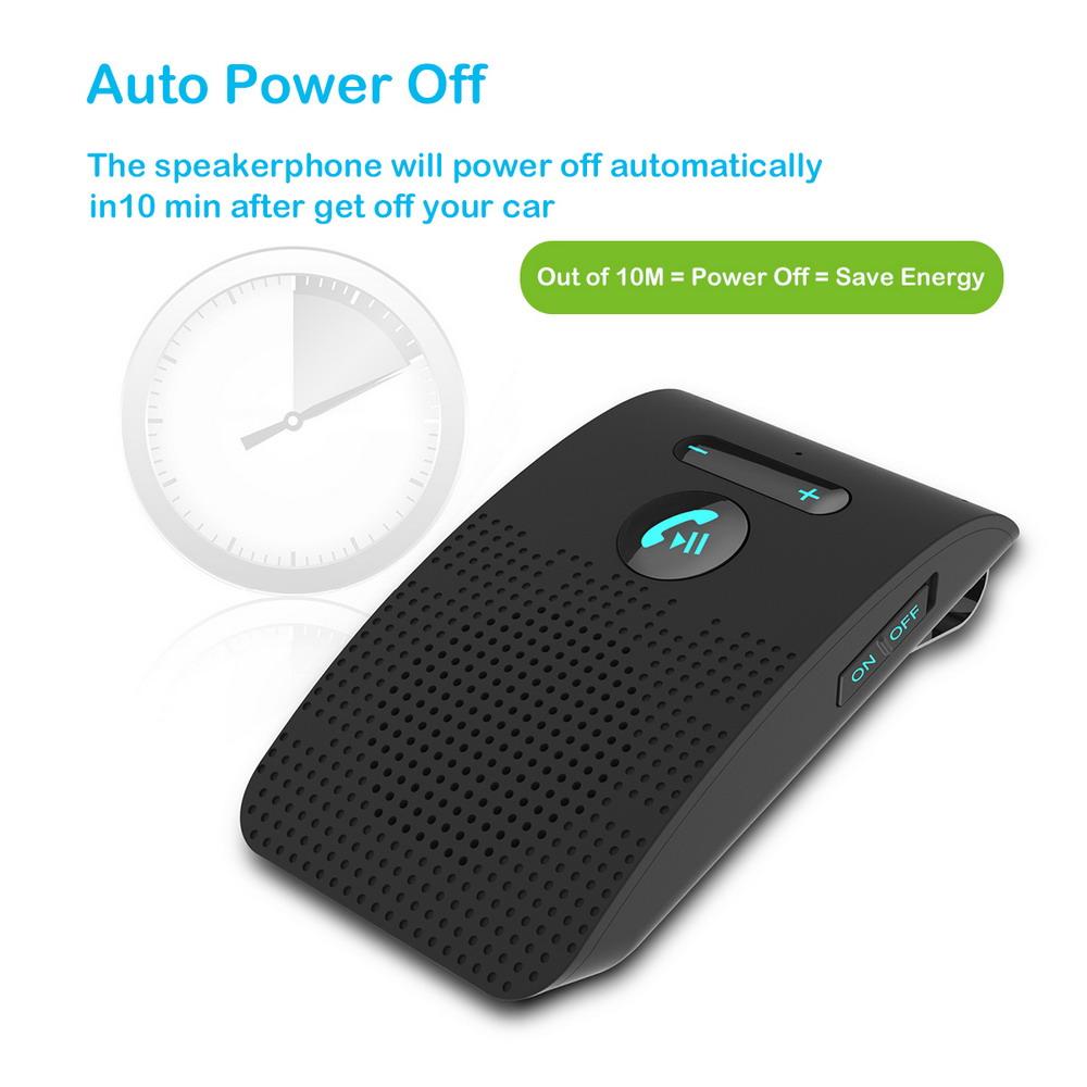 Multi-point Wireless Speakerphone Bluetooth Car Audio Hands-free Speakerphone Bluetooth-compatible Handsfree Car Kit MP3 Player