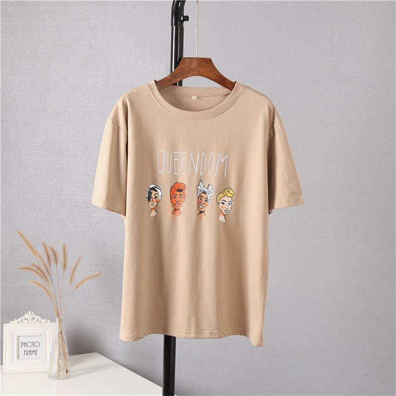 Hirsionsan Gothic Character Printed T Shirt Women Harajuku Soft Summer Cotton Tshirt Korean Loose Tees Ins Casual Female Tops Cute Cartoon Tees