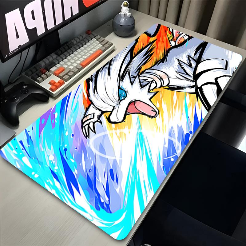 Mouse Pad Laptop Anime Gaming Pzekrom Reshiram Mousepad Gamer Computer Accessories Nonslip Rubber Keyboard Desk Mat