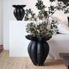 For Abstract Vase Black Jellyfish Petal Flower Pot Artistic Floral Arrangement Handicraft Flower Vase Home Decoration Accessorie