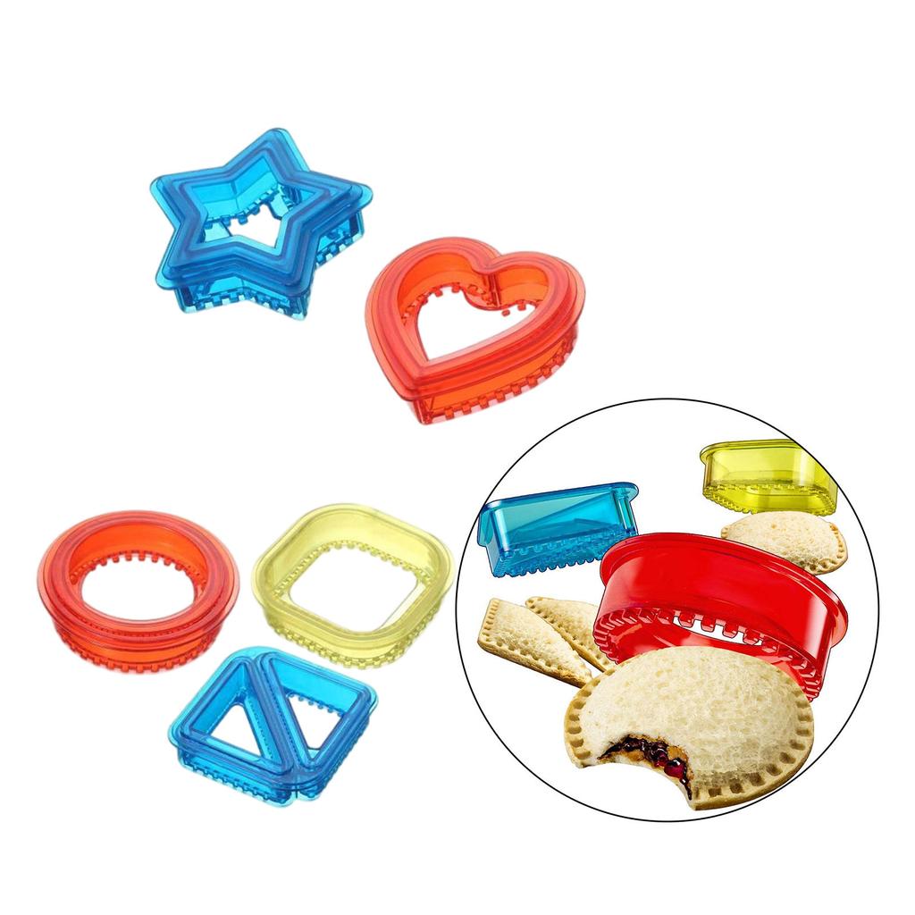 5Pcs Sandwich Cutter and Sealer for Kids Childrens Portable