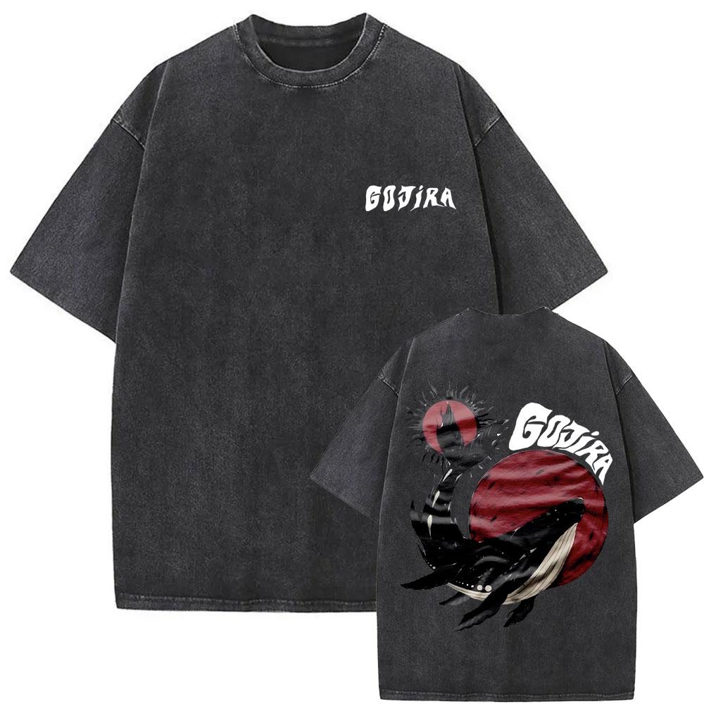 Washed Vintage Metal Band Gojira Magma Music Album Graphic T-shirt Men Women Clothing Gothic Rock Oversized Tshirt Short Sleeve
