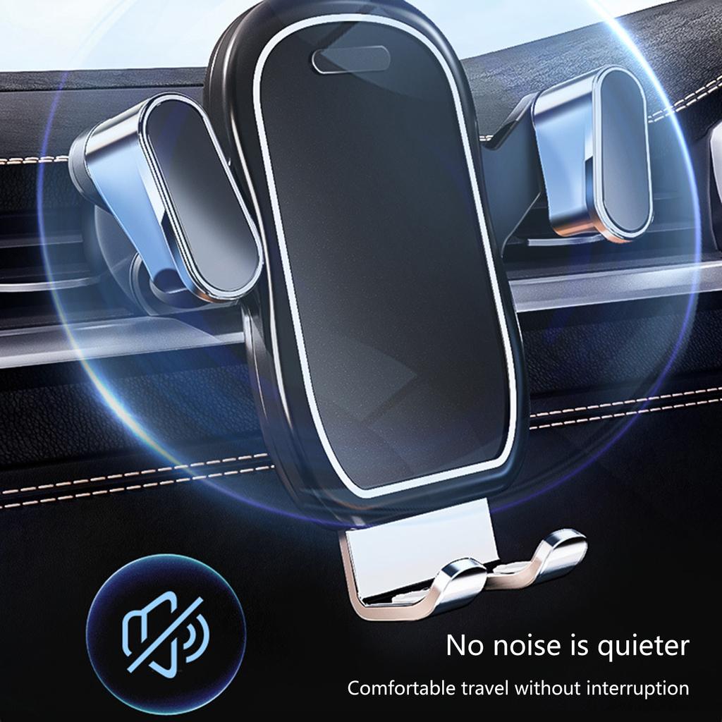 Car Phone Holder Mount 360 Rotatable Air Vent, Phone Mount for Car Metal Hook Clip Cellphone Holder for 4.7inch-7inch