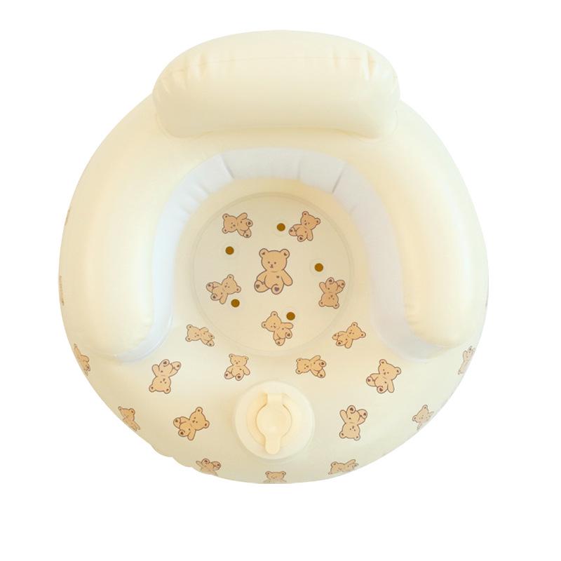 Nadmuchiwane krzesełko do nauki siedzenia i krzesełko do kąpieli dla niemowląt - Antyupadkowe, pogrubione PVC, sofa-zabawka dla dzieci