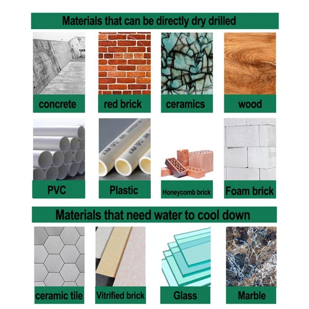 Cross Drill Bit Set Carbide Tip for Glass Ceramic Tiles Concrete Stone Metal Drilling High Hardness