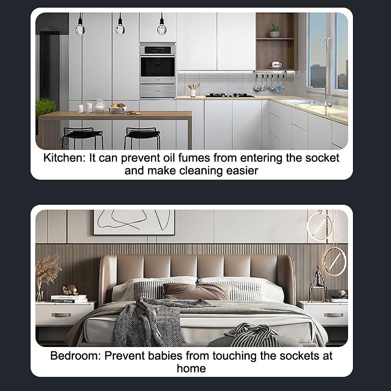 Self Adhesive Waterproof Wall Socket Cover With No Drilling Design And Easy Installation For Bathroom Kitchen Outdoor Use