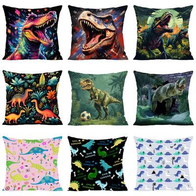 Dinosaurierland Kissenbezug Sofadekoration 40x40 Kissenbezug Kinderzimmer Dekokissenbezug Kinder Exquisites Geschenk