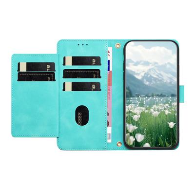 For Xiaomi 14T Tulip Leather Case Phone Cover with 5 Card Slots Wallet