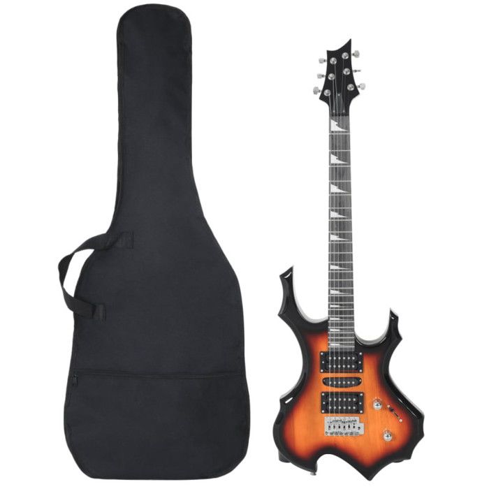 Guitare électrique pour débutants et sac marron et noir 4 4 39