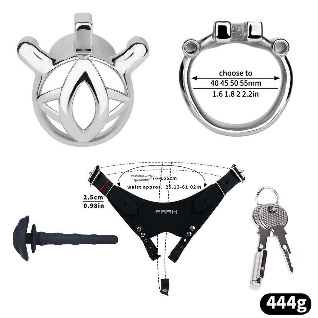 FRRK Men's Stainless Steel Cock Chastity Lock - Adult Toy