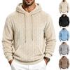 Men S Winter Fleece Lined Jacquard Loose Fit Hooded Sweatshirt