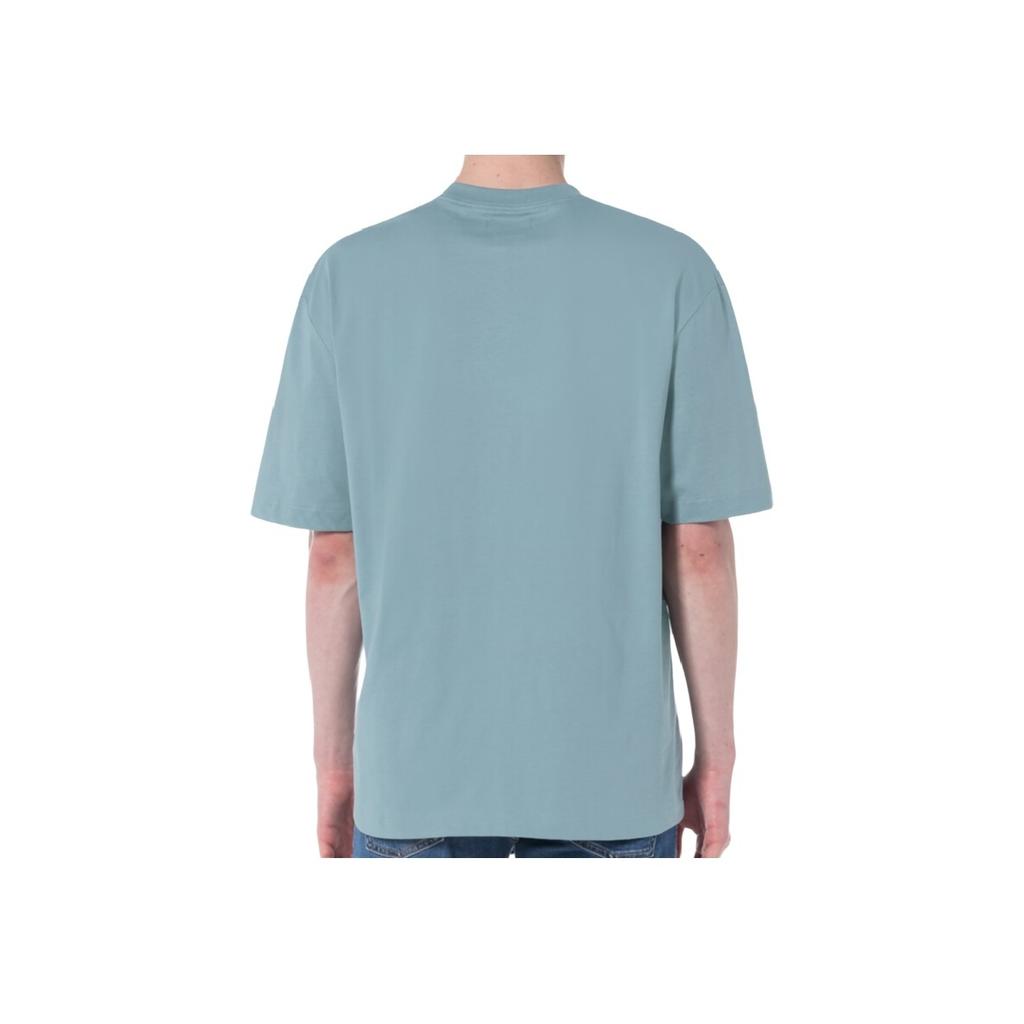Calvin Klein Casual Minimalist Letter Embroidered Round Neck Short Sleeve T-Shirt Men Tops Blue Gray 40HM229-AYY