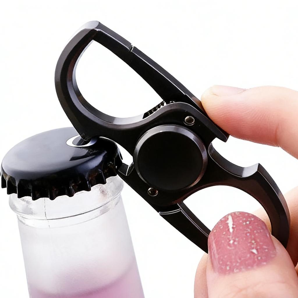 Fingerspitzen Spinner Spielzeug Schreibtisch Stressabbau Anti-Angst Spielzeug Metall Fidget Spielzeug Schlüsselanhänger Flaschenöffner EDC Erwachsener Kinder Geschenk