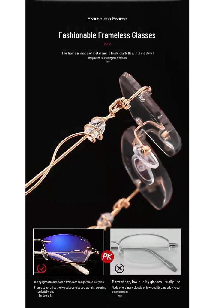 Women's Ultra-Lightweight HD Presbyopia Glasses: Fashionable Blue Light Blocking Reading Glasses for Middle-Aged and Elderly Women