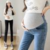 Frühling 2026 Koreanischer Stil Hohe Taille Schwangerschaft Skinny Jeans mit Bauchstütze
