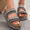 Women Slippers 2025 New Flats Platform Shoes Women Beach Casual Flat Sandals Bohemian Handmade Espadrilles Slippers Slides Women
