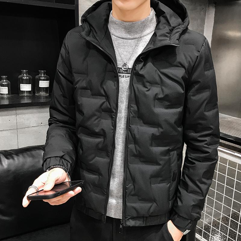 New Winter White Duck Down Jacket Thickened Warm Jacket Down Jacket Men's Loose Autumn and Winter Hooded Warm Duck Down Jacket