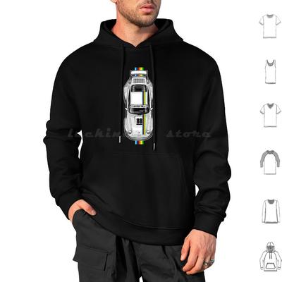 Rwb 993 White Rgb Livery Series 4 Hoodie Cotton Long Sleeve Car Automotive Vehicle Cartoons Sports Supercar Classic Vintage