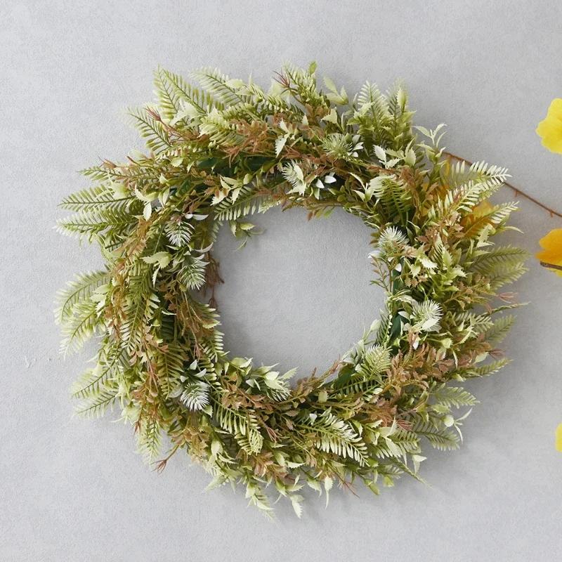 45CM Artificial Peony Wreath Door Decoration Wedding Lintel Flower Photography Props Living Room Wreath Floral Decoration