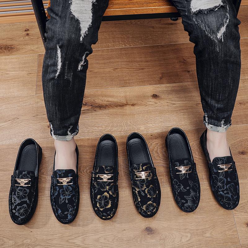 Spring New Men's Loafers Low-top Foot-fitting Men's Casual Shoes Fashionable Versatile Loafers Shoes One Pedal