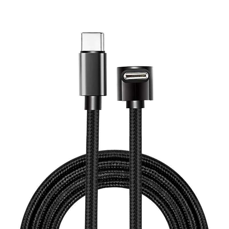 

60W USB Type C To USB C Cable 90 Degree Angle For iPhone15 iPad MacBook Pro Xiaomi Samsung Huawei Fast Charging Type-C Date Wire 0.25m